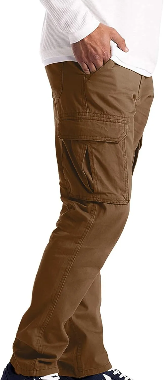 Men's Wild Cargo Work Pants Multi Pockets Casual Relaxed Fit Outdoor Pants Athletic-Fit Lightweight Cargo Joggers