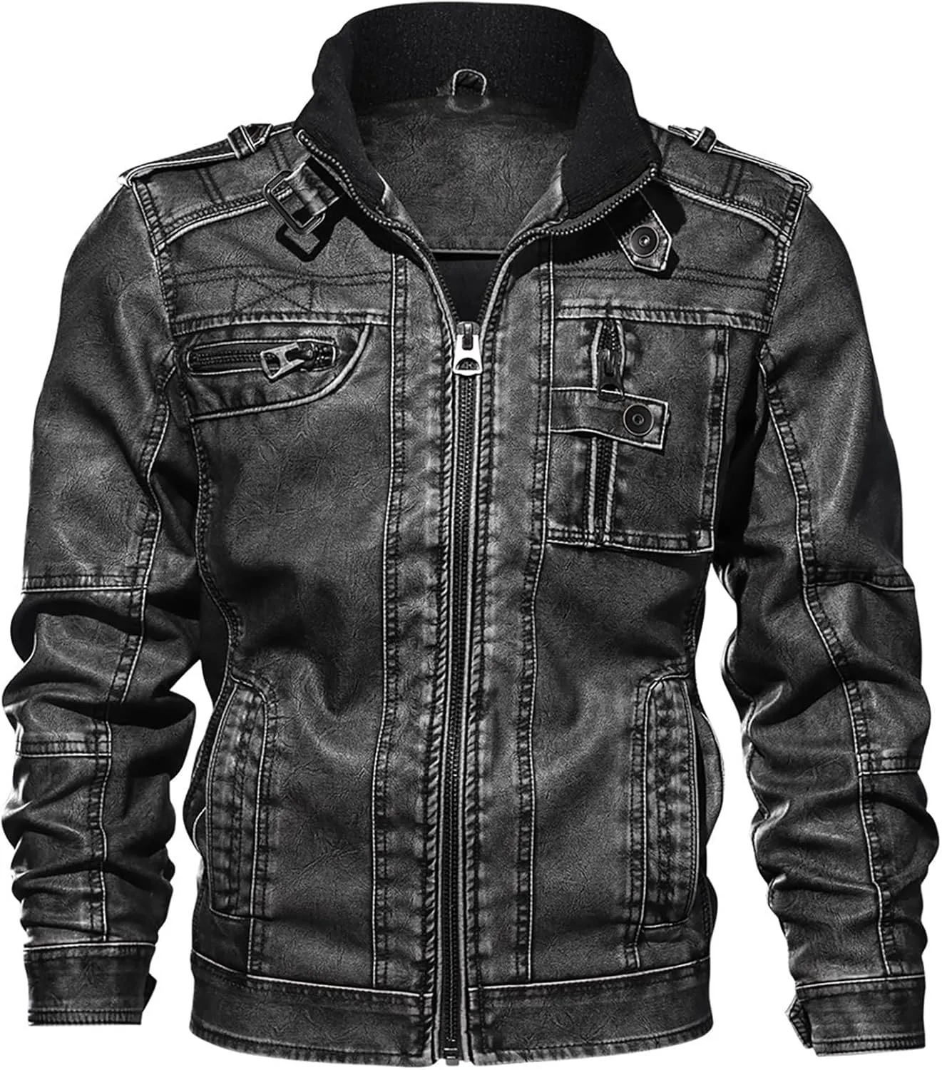 Men's Winter Cargo Jacket Fleece Casual Warm Cotton Military Coat, Workwear Jacket Warm Thickened Winter Coats