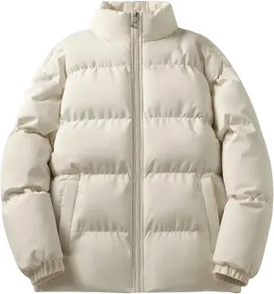 Men's Winter Lightweight Puffer Jacket Warm Down Coat Windproof Water-Resistant Puffer Jacket Hiking Puffer Jacket