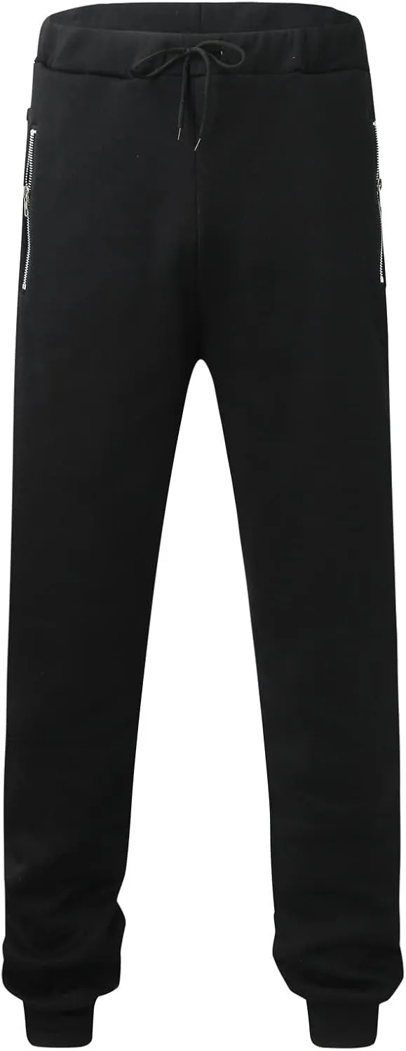 Mens Workout Cargo Sweatpants Hiking Cargo Pants Joggers Slim Fit Stretch Lightweight Casual Work Pants with Pockets