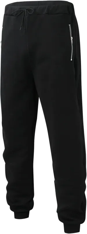 Mens Workout Cargo Sweatpants Hiking Cargo Pants Joggers Slim Fit Stretch Lightweight Casual Work Pants with Pockets