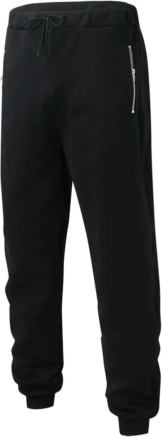 Mens Workout Cargo Sweatpants Hiking Cargo Pants Joggers Slim Fit Stretch Lightweight Casual Work Pants with Pockets