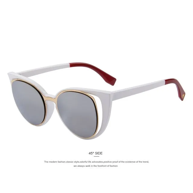 MERRY'S Fashion Cat Eye Sunglasses Women Brand Designer Retro Pierced Female Sun Glasses oculos de sol feminino UV400