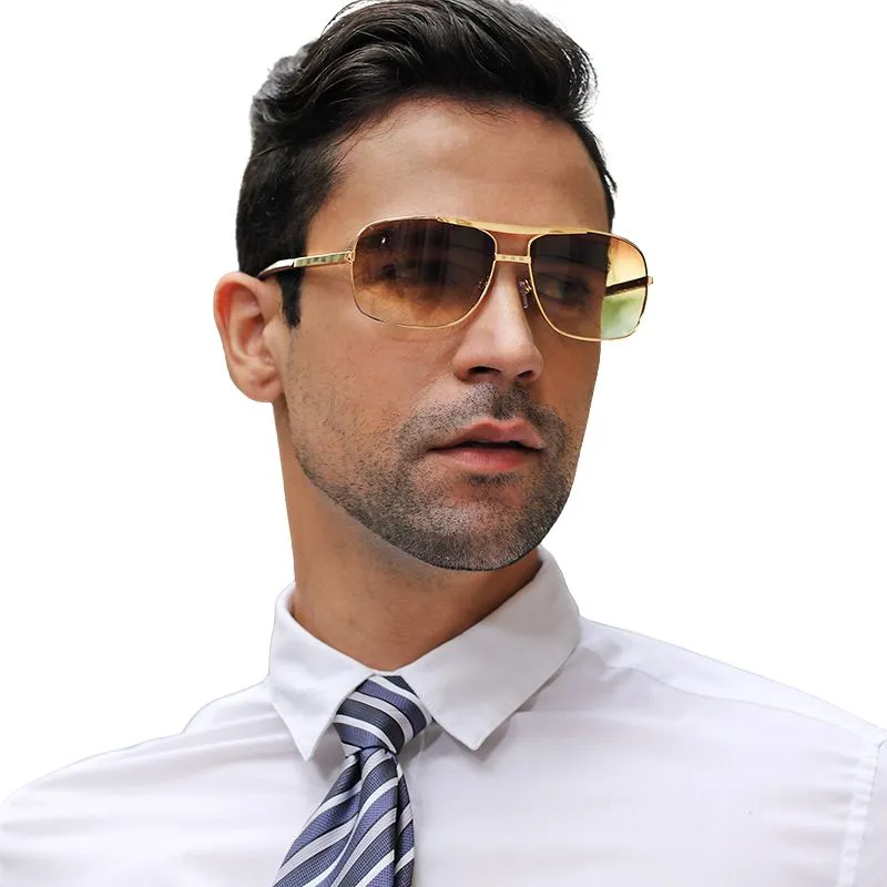 Metal Frame Sunglasses Men's Square Shades