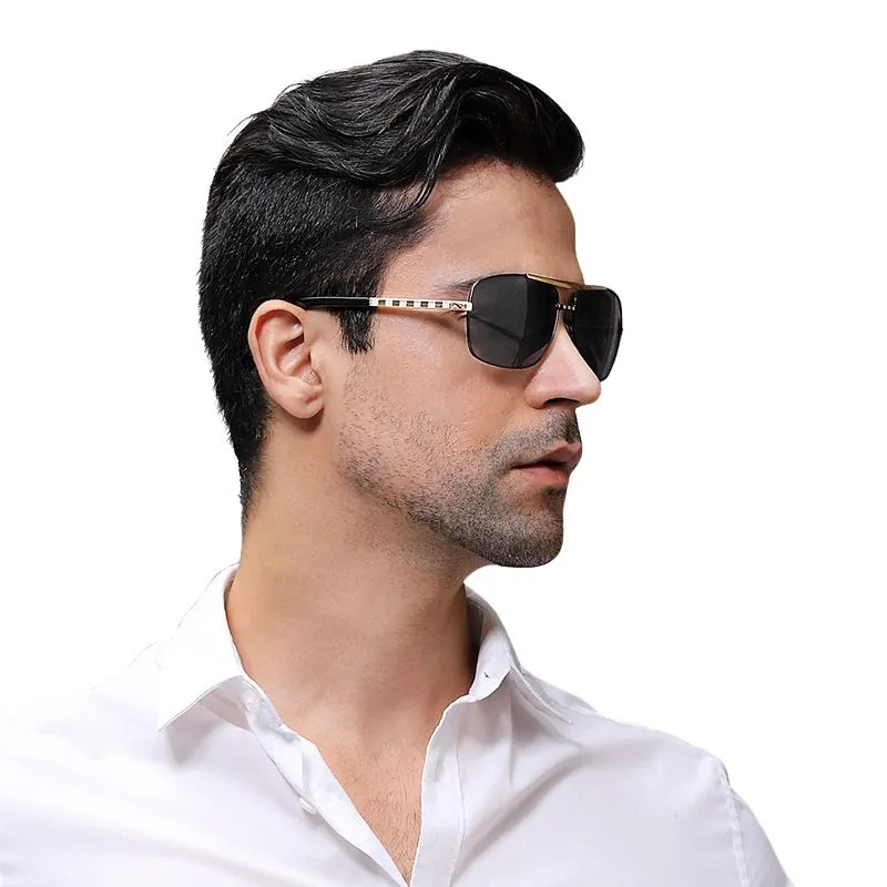 Metal Frame Sunglasses Men's Square Shades