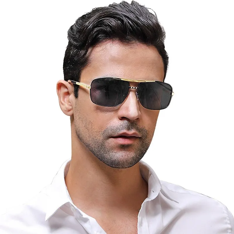 Metal Frame Sunglasses Men's Square Shades
