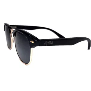 Midnight Black Bamboo Club Sunglasses, Polarized