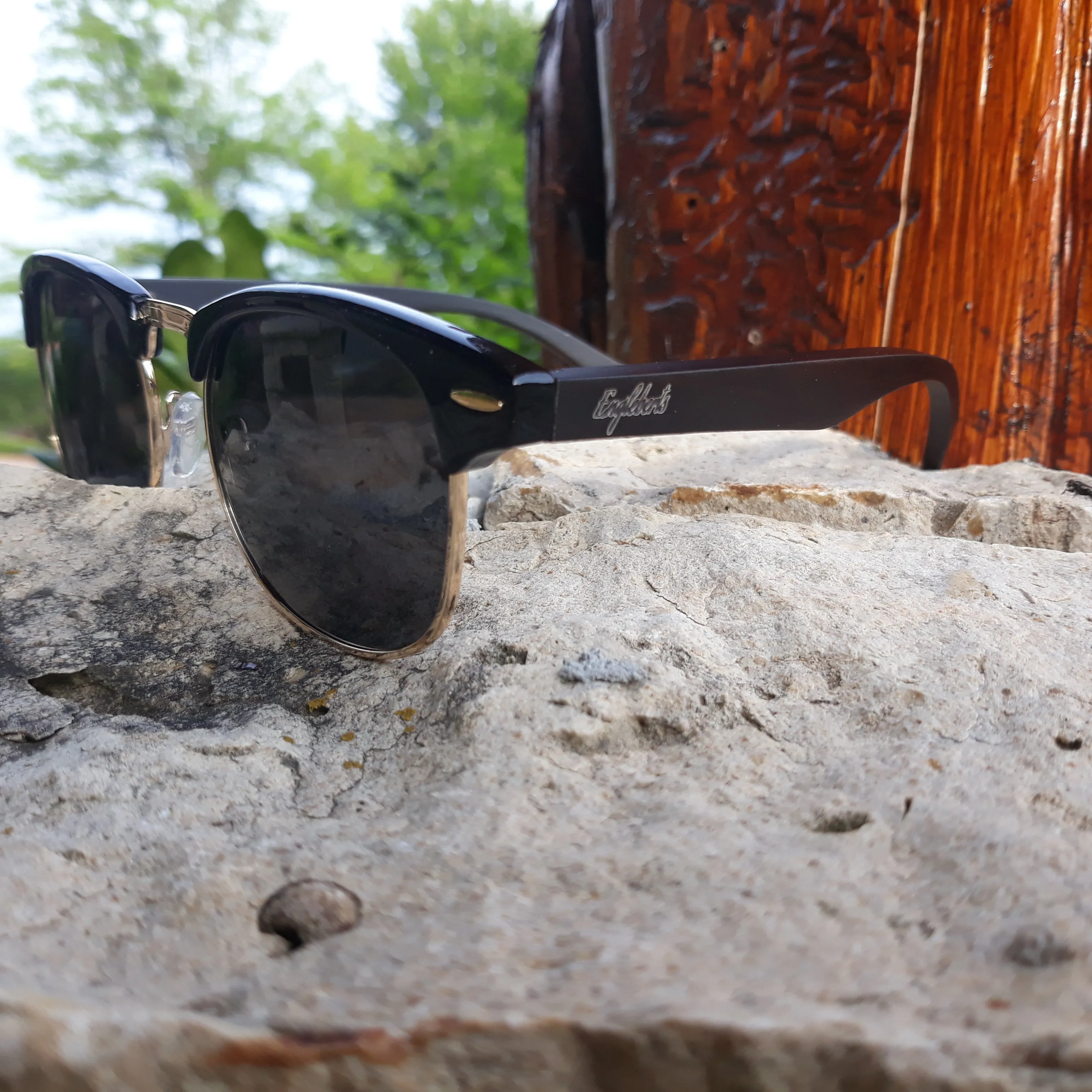 Midnight Black Bamboo Club Sunglasses, Polarized