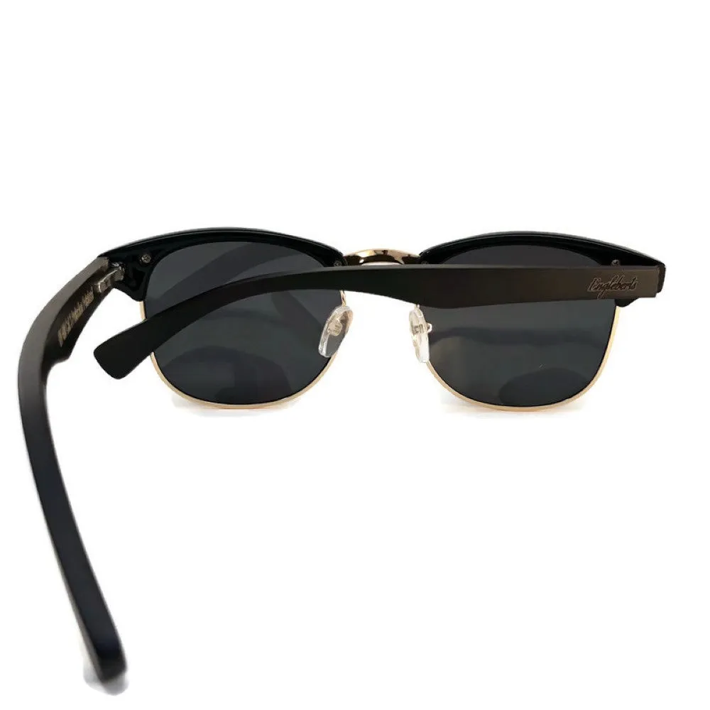 Midnight Black Bamboo Club Sunglasses, Polarized