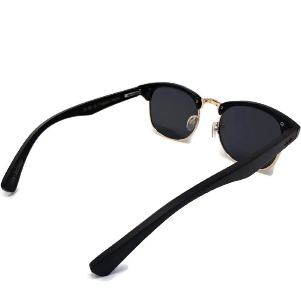 Midnight Black Bamboo Club Sunglasses, Polarized