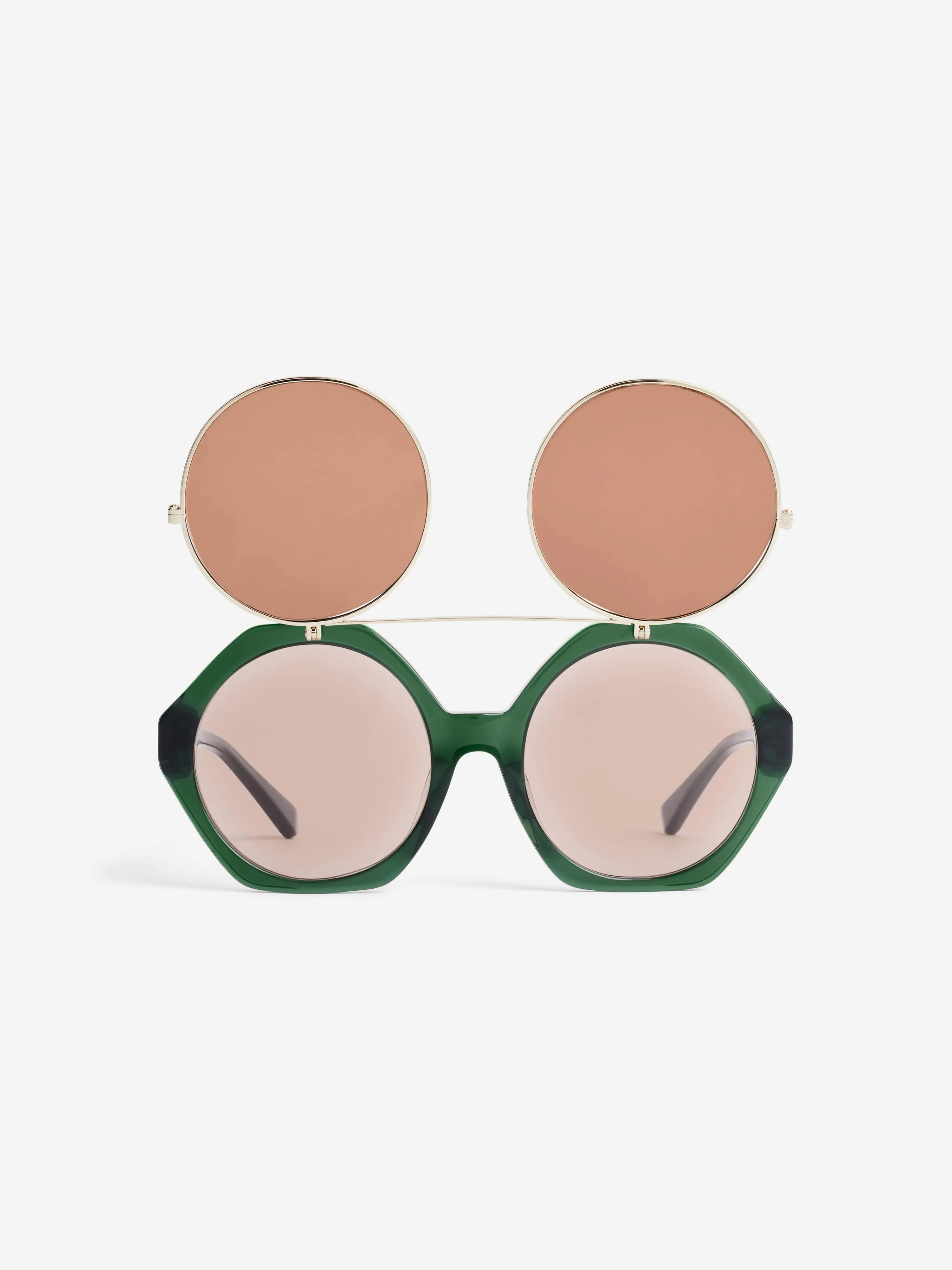 Mini Rodini Kids Flip Up Sunglasses in Green