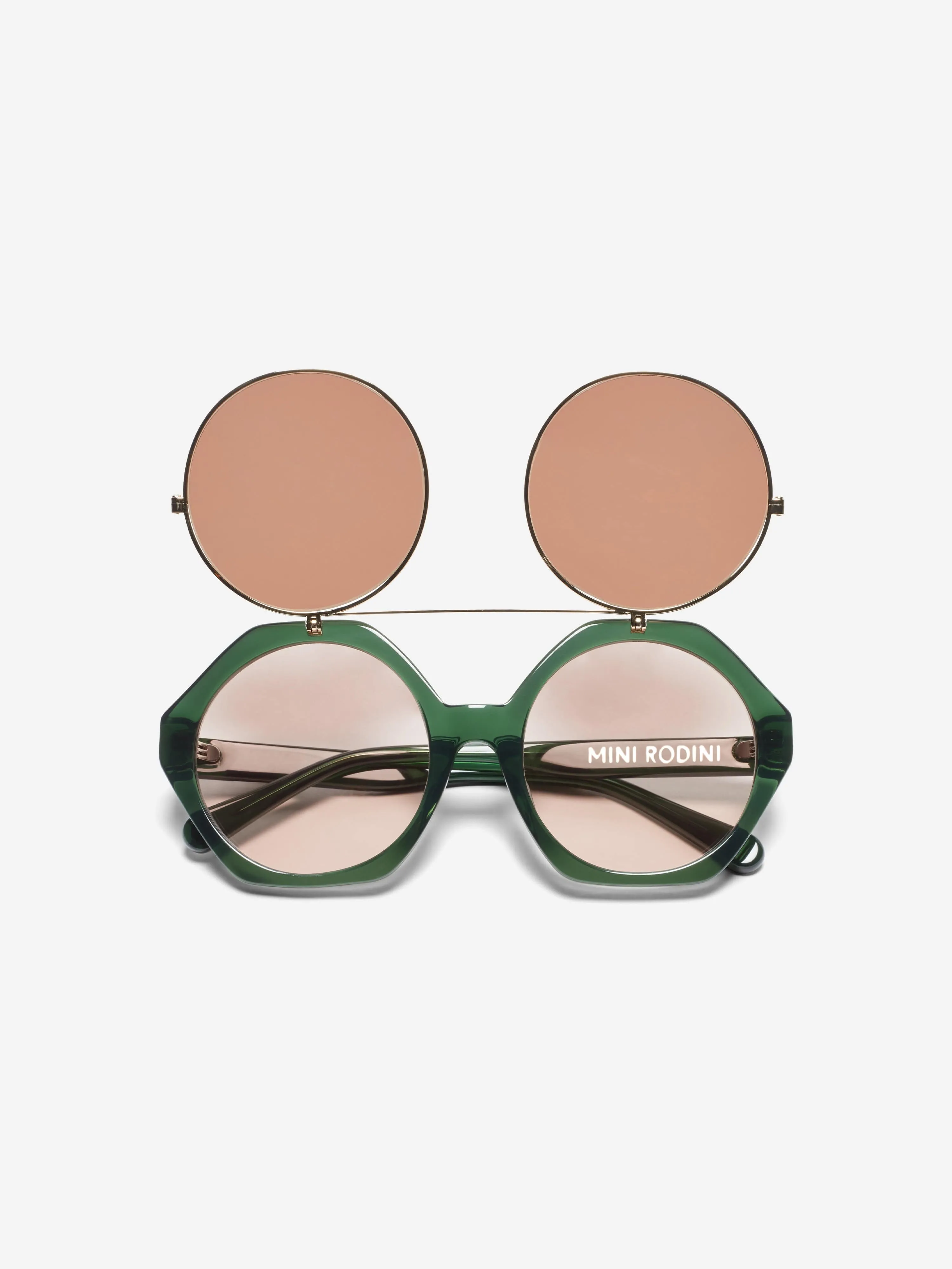 Mini Rodini Kids Flip Up Sunglasses in Green