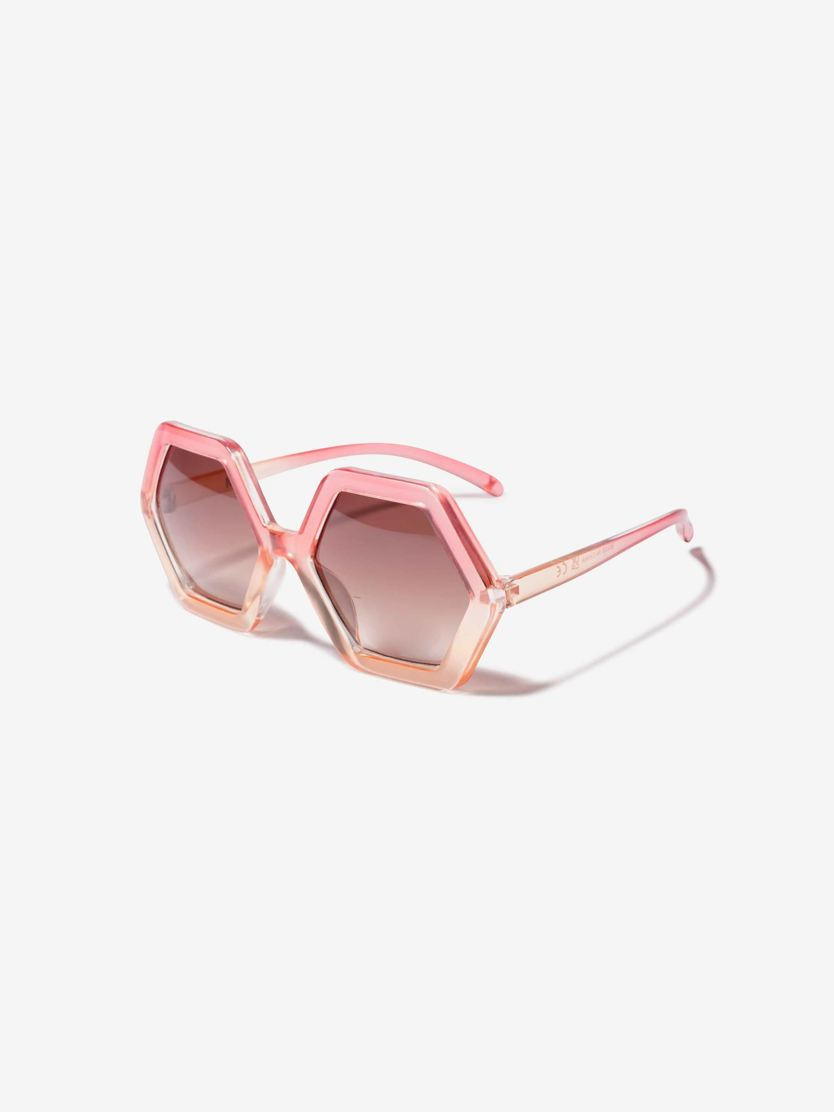 Molo Girls Skyla Hexagon Sunglasses In Pink