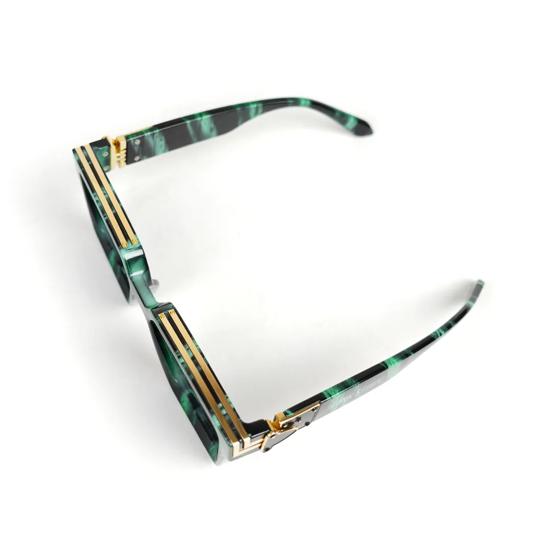 Monkstory Millionaire Unisex Wayfarer Sunglasses - Green Master