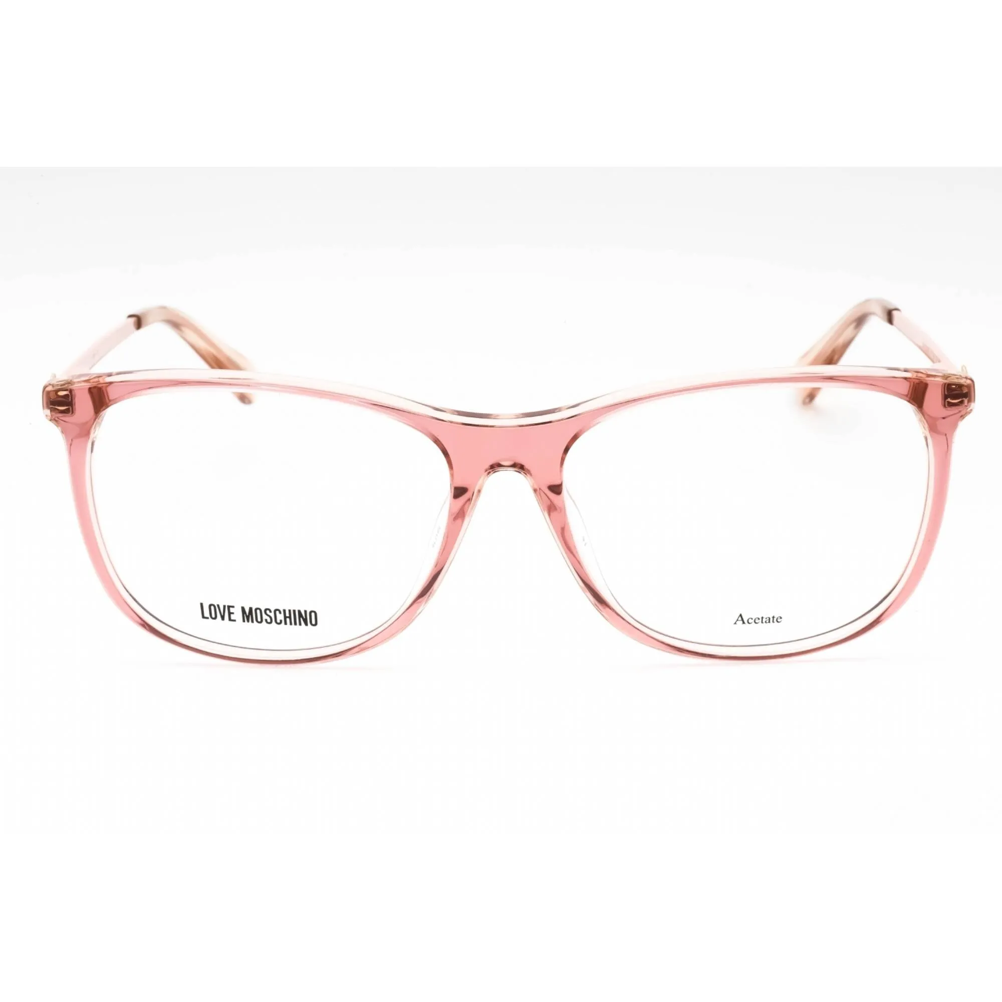 Moschino Love Women's Eyeglasses - Pink Nude Oval Full Rim Frame | MOL589 0C9N 00