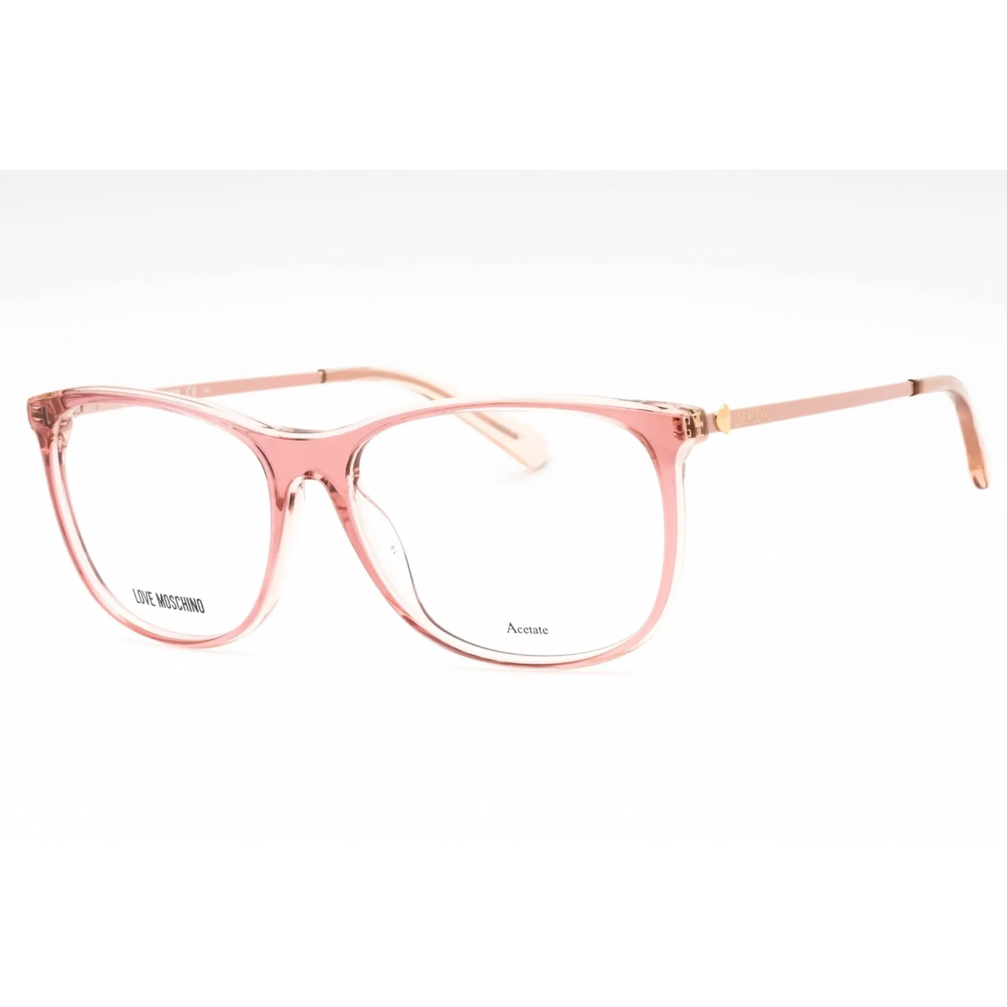 Moschino Love Women's Eyeglasses - Pink Nude Oval Full Rim Frame | MOL589 0C9N 00