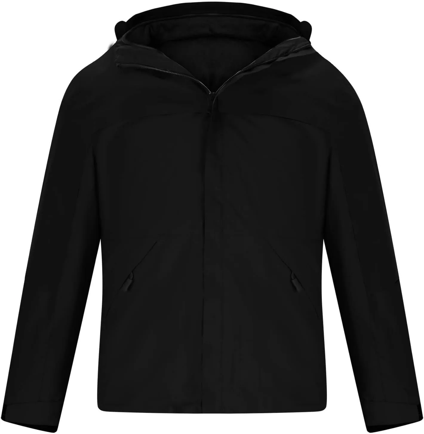 Muscularfit Men's Lightweight Waterproof Hooded Rain Jacket Breathable Raincoat Shell Jacket Outdoor Fashion Mountain Hiking