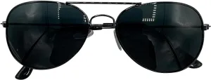 Mustavo Childrens Black Sunglasses Kids Childs Boys Girls Black Lense Lightweight Frame UV400 Retro Classic Pilot Style