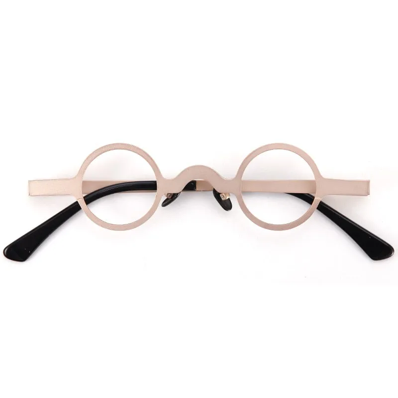 Muzz Men's Full Rim Small Round Titanium Alloy Eyeglasses V5