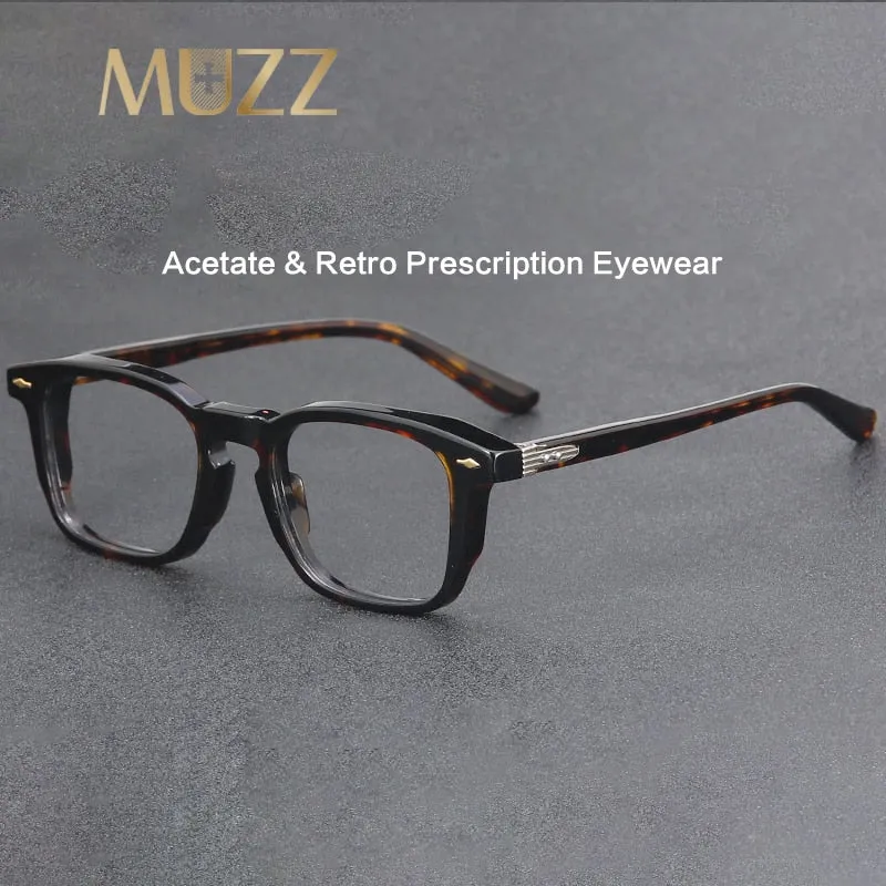 Muzz Men's Full Rim Square Acetate Eyeglasses 98625