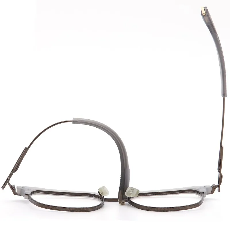 Muzz Men's Full Rim Square Titanium Acetate Frame Eyeglasses 107