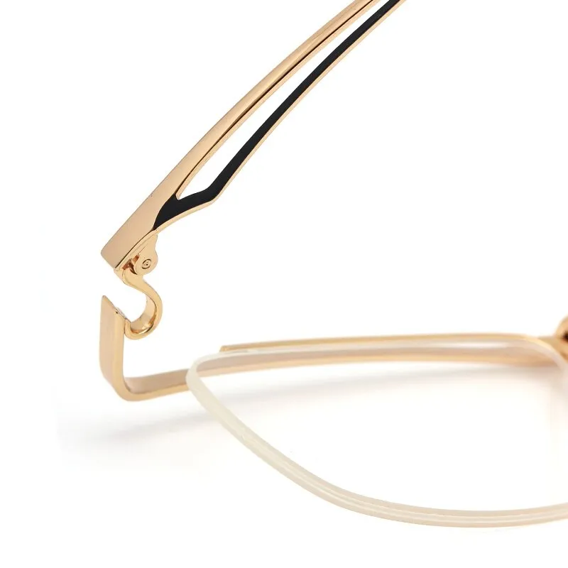 Muzz Men's Semi Rim Square Titanium Frame Eyeglasses T18044