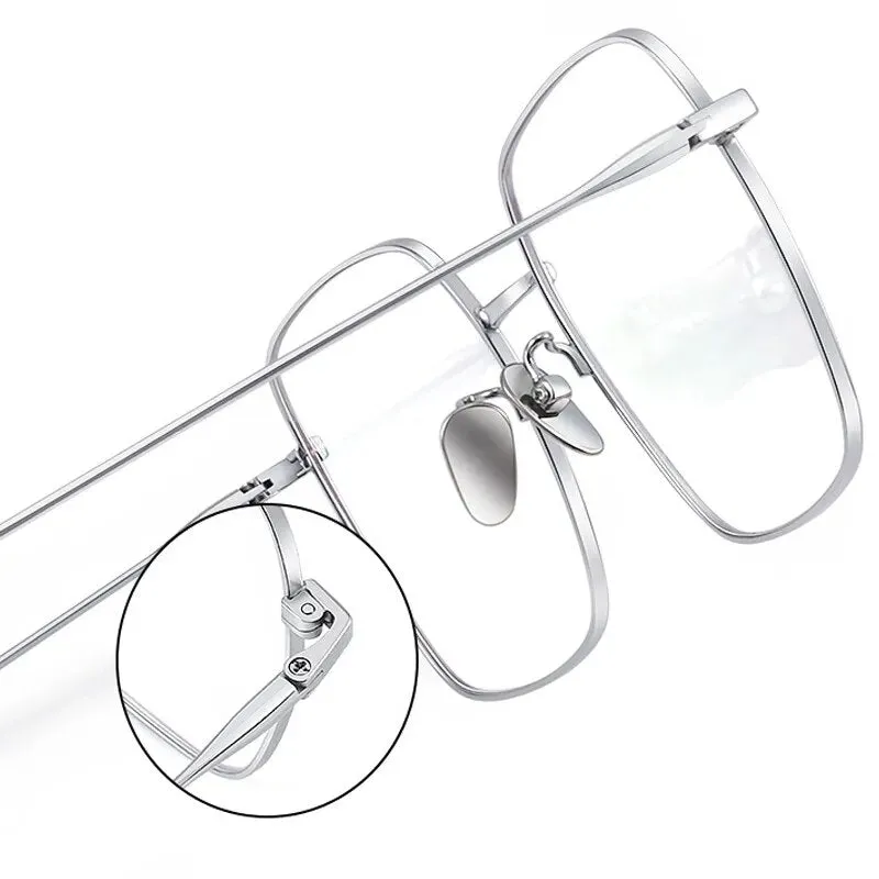 Muzz Unisex Full Rim Oversized Square Titanium Eyeglasses 121219