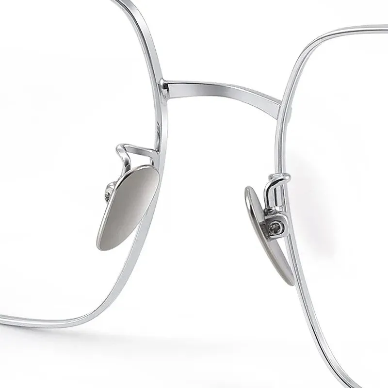 Muzz Unisex Full Rim Oversized Square Titanium Eyeglasses 121219