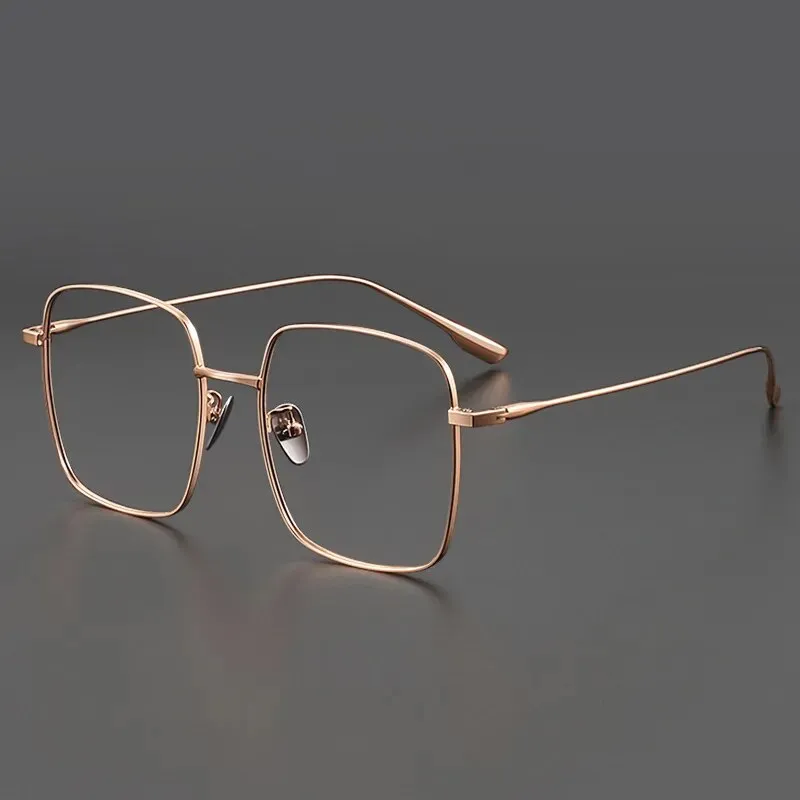 Muzz Unisex Full Rim Oversized Square Titanium Eyeglasses 121219