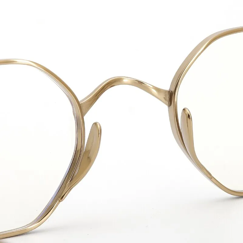 Muzz Unisex Full Rim Polygon Round Titanium Frame Eyeglasses 152