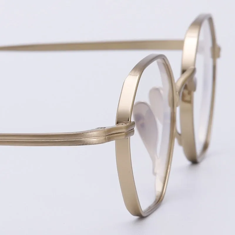 Muzz Unisex Full Rim Polygon Round Titanium Frame Eyeglasses 152