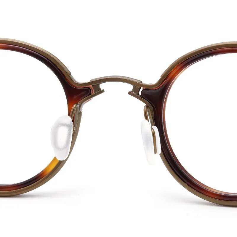 Muzz Unisex Full Rim Round Titanium Acetate Eyeglasses Rlt5988