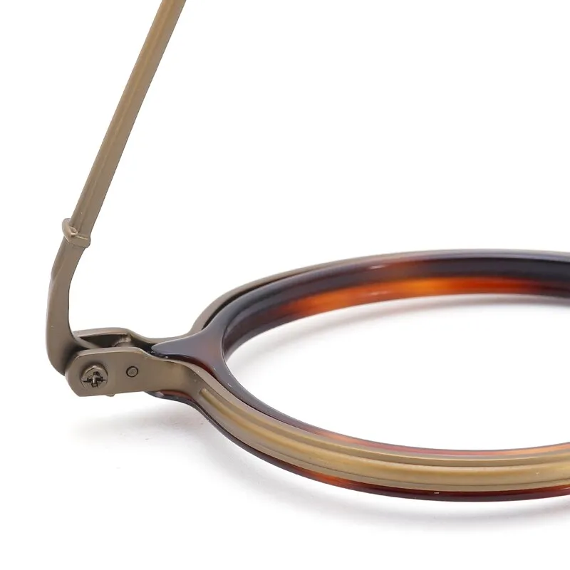 Muzz Unisex Full Rim Round Titanium Acetate Eyeglasses Rlt5988