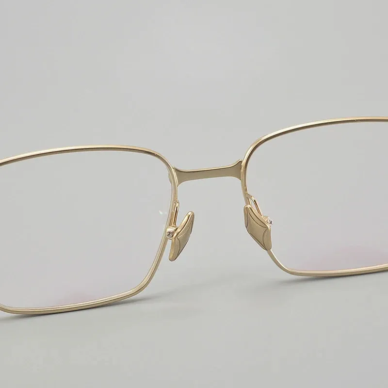 Muzz Unisex Full Rim Square Ip Plated Titanium Eyeglasses Bab82