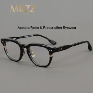 Muzz Unisex Full Rim Square Round Acetate Eyeglasses 702