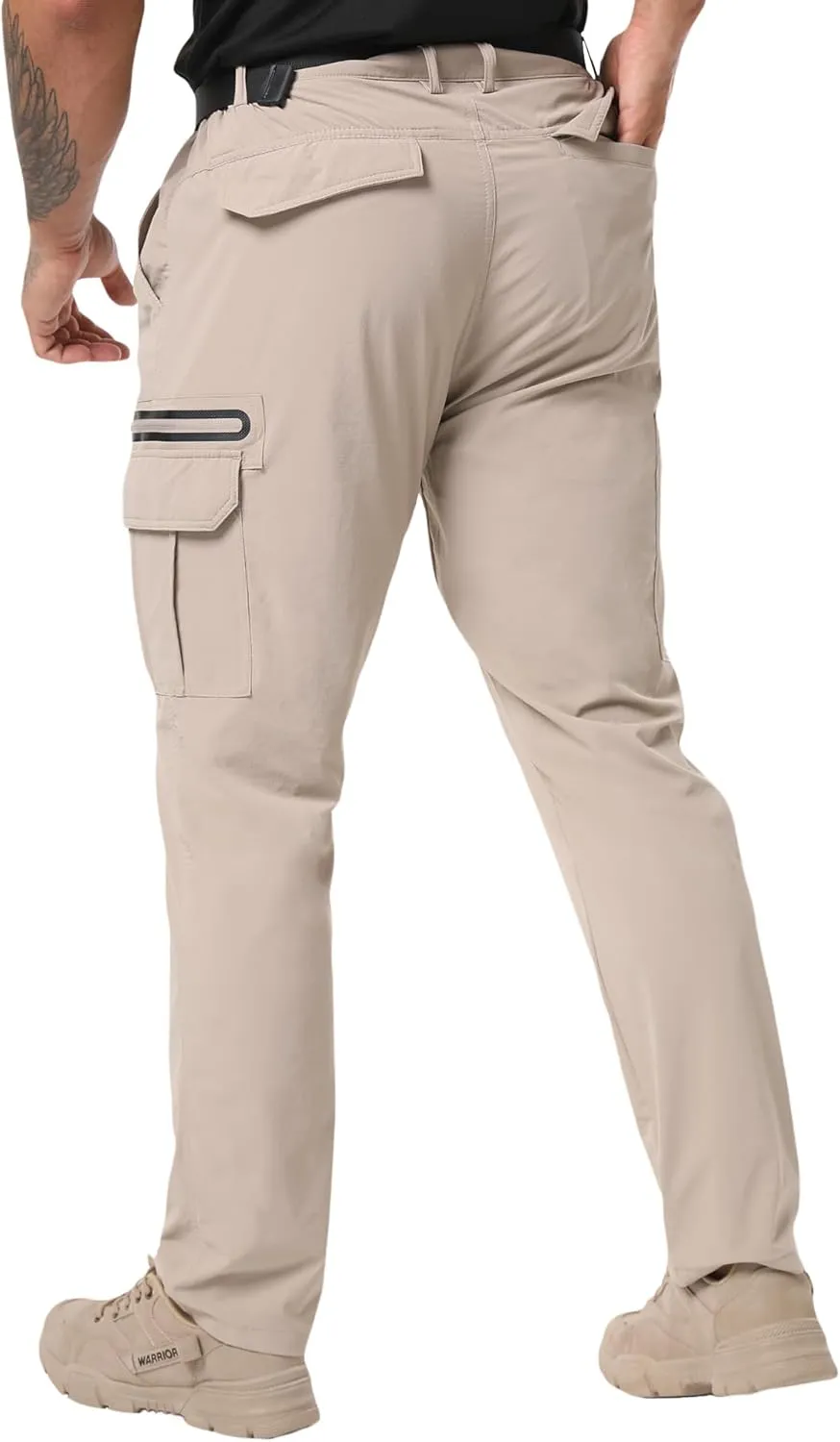 NATUVENIX Men's Lightweight Quick Dry Water Resistant Hiking Pants with Multiple Pockets and Stretchable Fabric