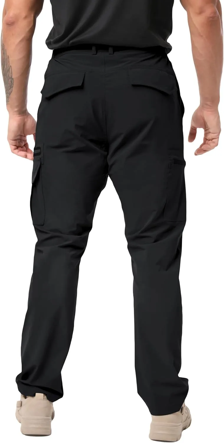 NATUVENIX Men's Lightweight Quick Dry Water Resistant Hiking Pants with Multiple Pockets and Stretchable Fabric
