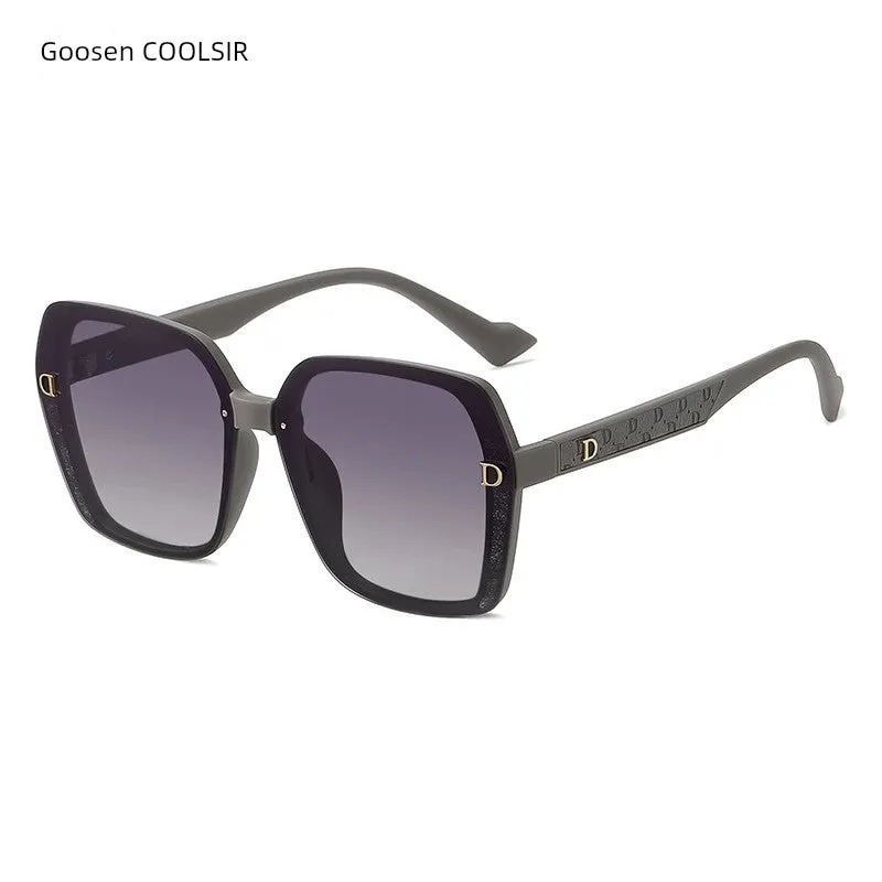New Arrival Pc Sunglasses Female Fashion Large Rim Polarized Sunglasses Trend Street Snap Sunglasses for Driving Yb2103
