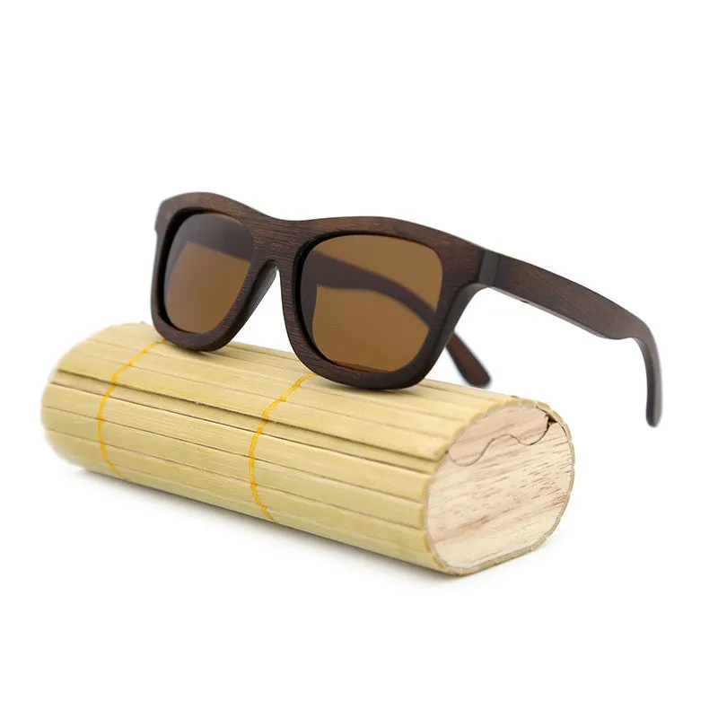 New fashion Products Men Women Glass Bamboo Sunglasses au Retro Vintage Wood Lens Wooden Frame Handmade
