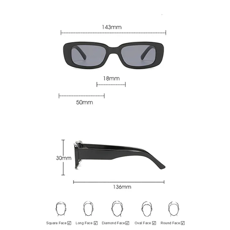 New Square Eyewear Fashion Vintage Sunglasses Women Retro Style
