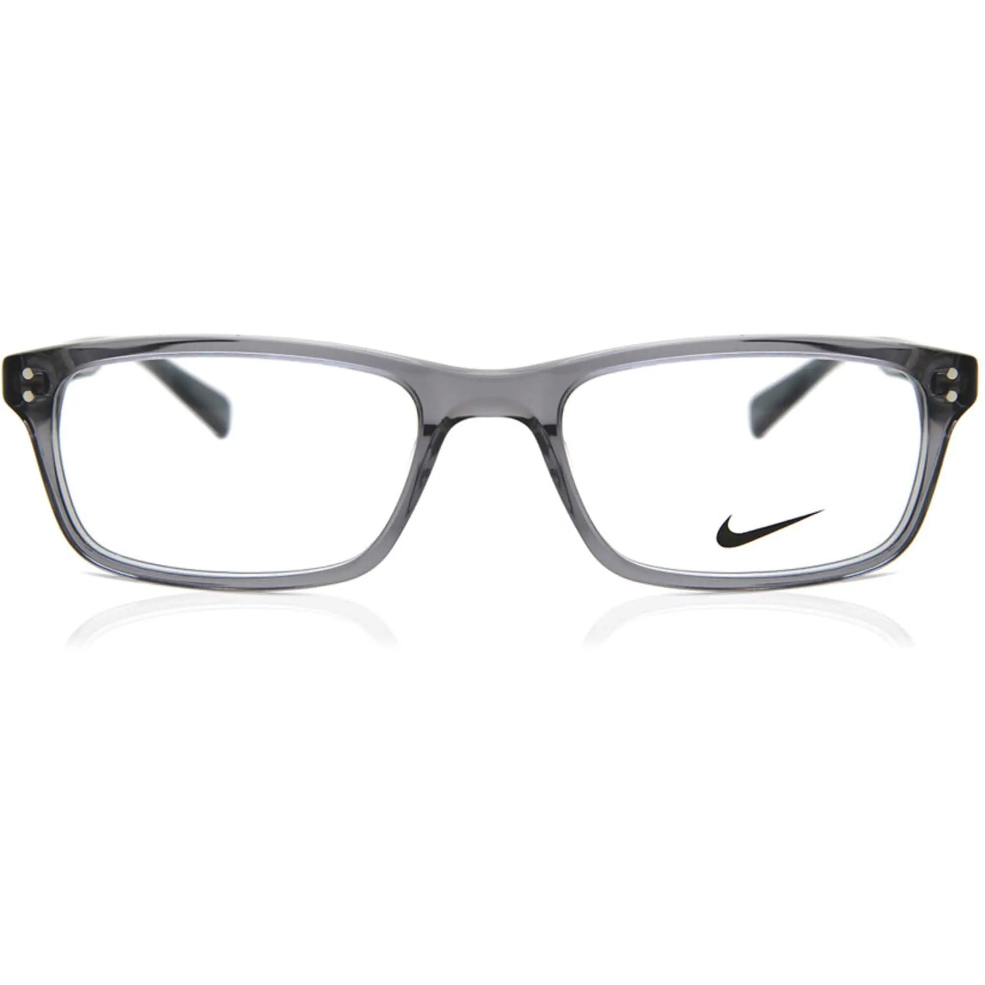 Nike Men's Eyeglasses - Anthracite and Space Blue Rectangular Frame | NIKE 7237 21