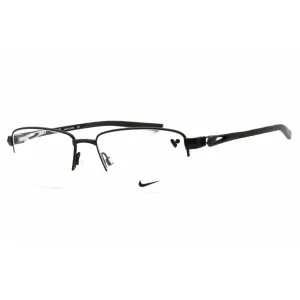 Nike Men's Eyeglasses - Satin Black/Anthracite Metal Half Rim Frame | NIKE 8141 001