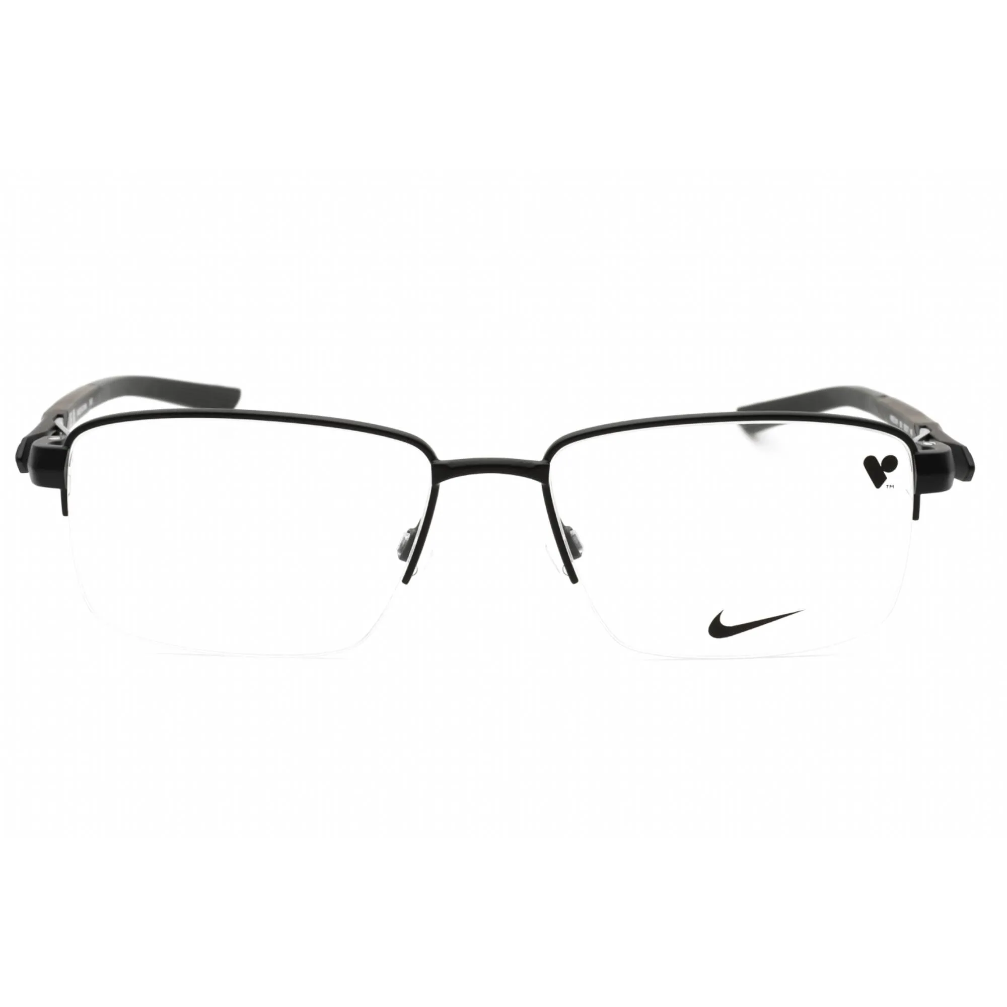 Nike Men's Eyeglasses - Satin Black/Anthracite Metal Half Rim Frame | NIKE 8141 001