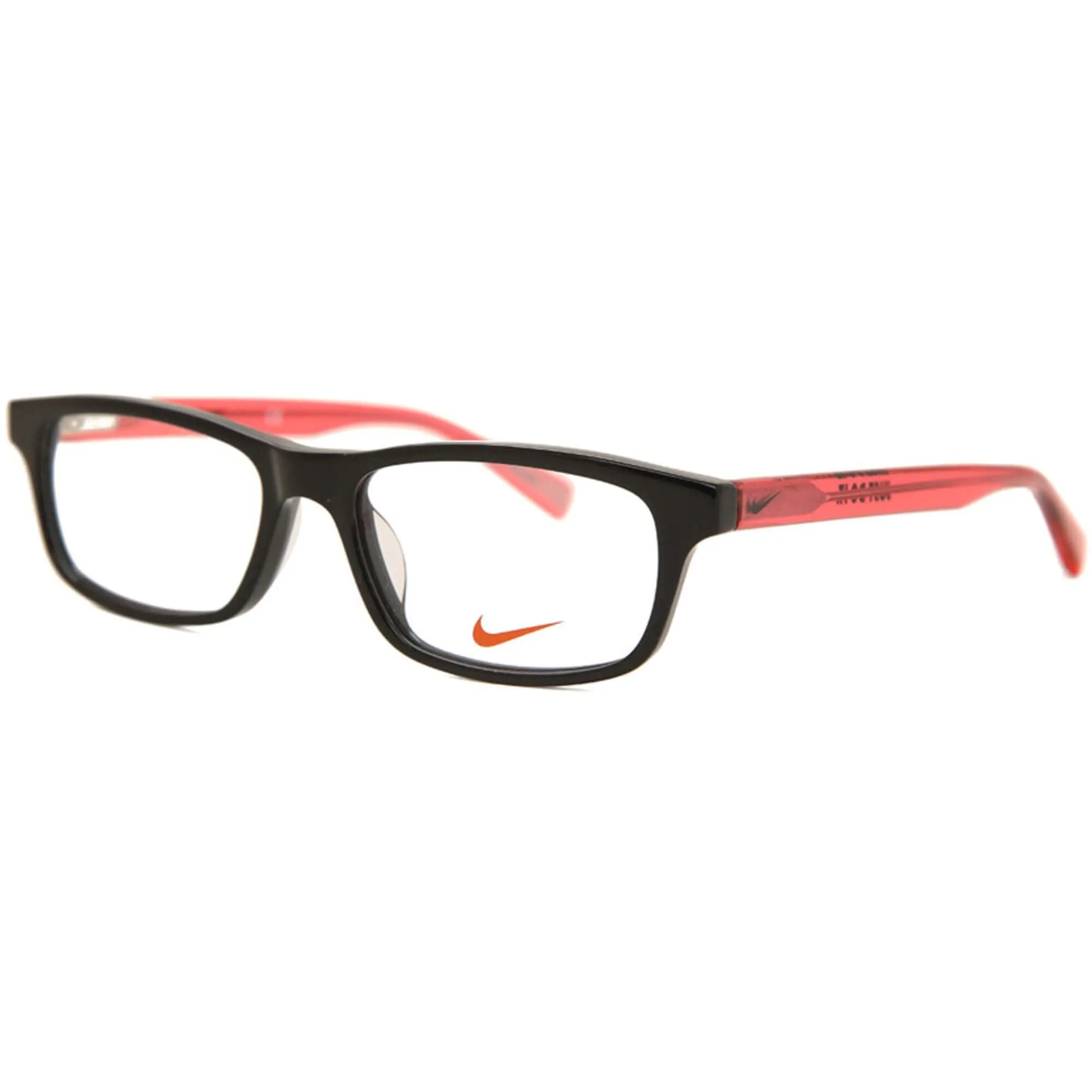 Nike Unisex Eyeglasses - Black Solar Red Rectangular Frame, 49 mm | NIKE 5014 4