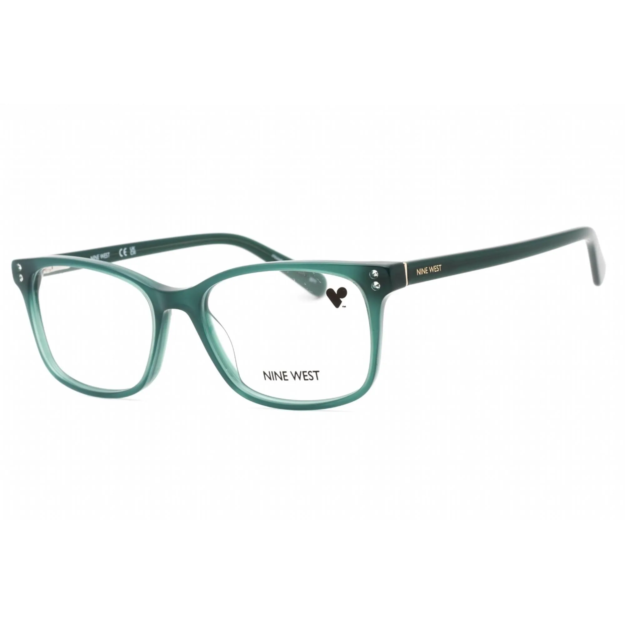 Nine West Women's Eyeglasses - Emerald Plastic Full Rim Rectangular Frame | NW5195 340