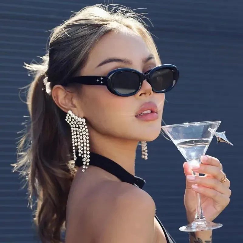 Nora Vintage Oval Sunglasses for Women