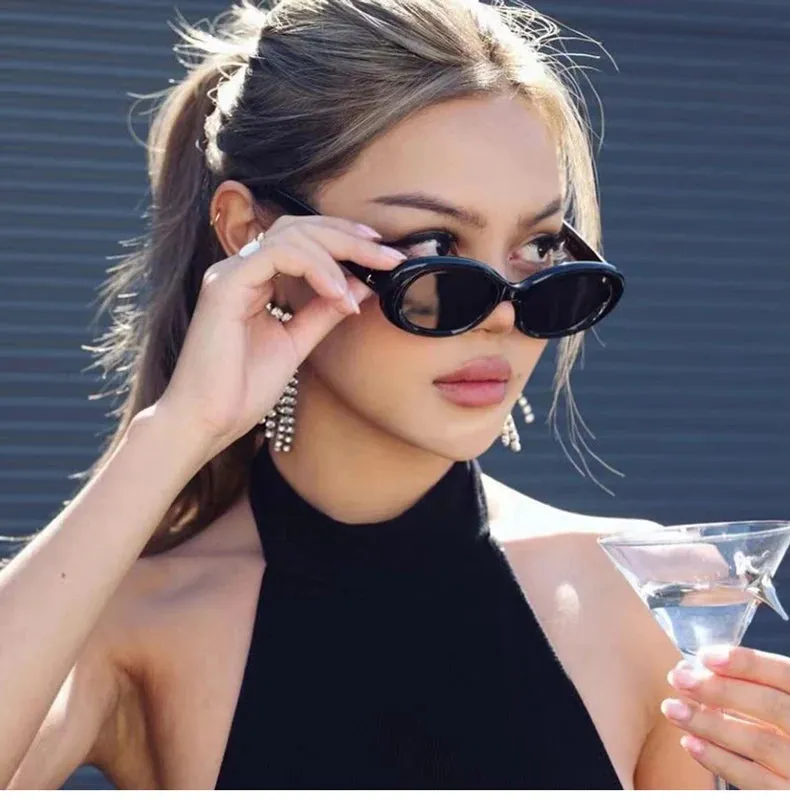 Nora Vintage Oval Sunglasses for Women