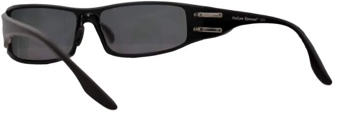 NSOF Warrior: Fugitive TAC Aluminum Wrap Sunglass Black frame Polarized Gray lenses