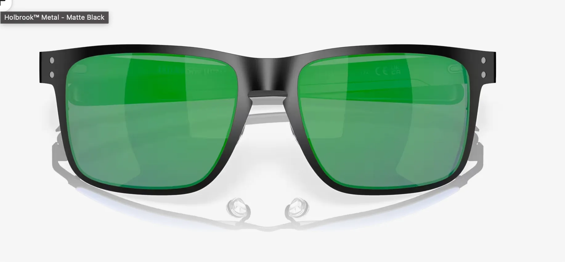 Oakley Holbrook™ Metal Jade Iridium Lenses,  Matte Black Frame