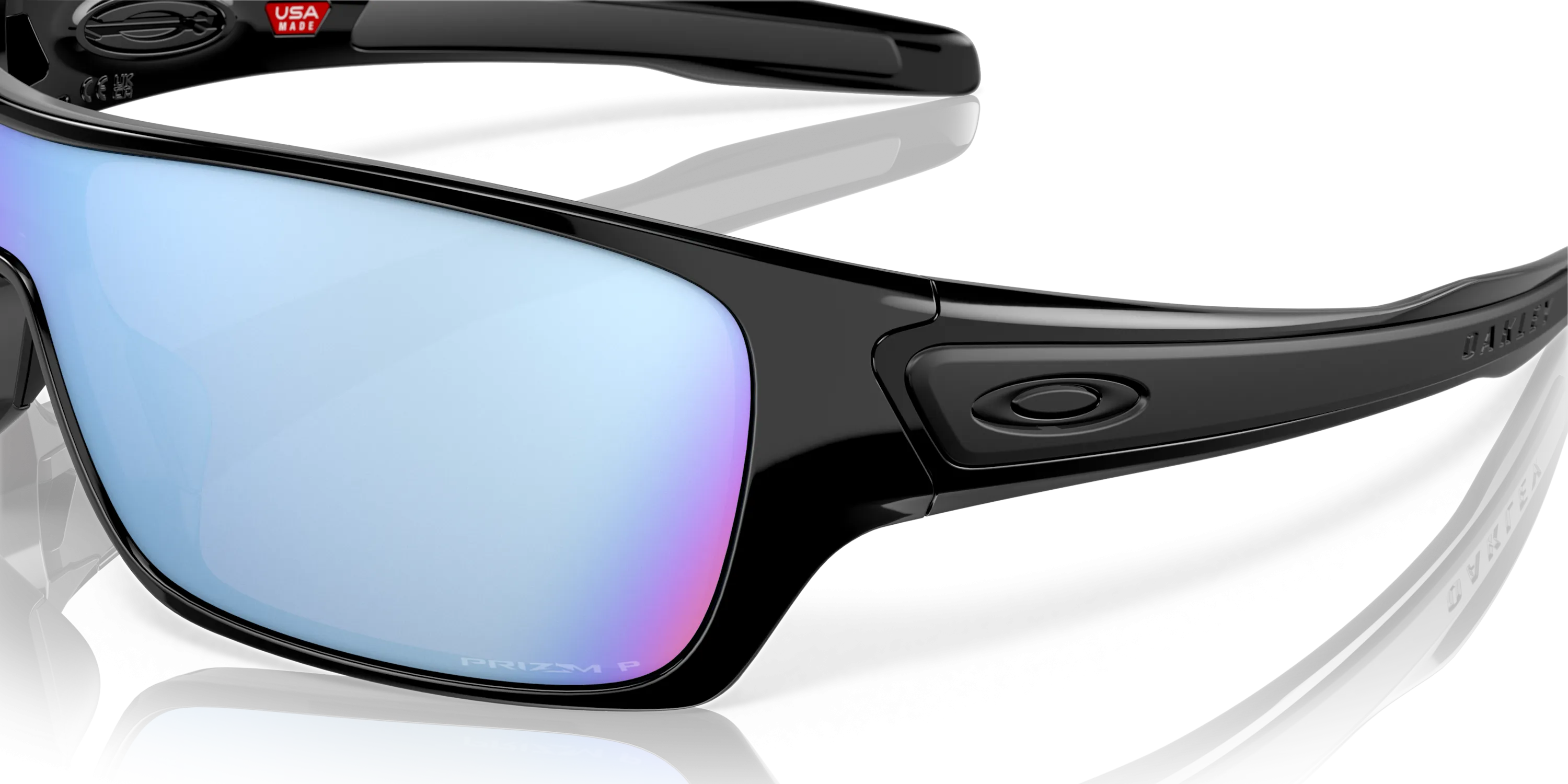 Oakley Turbine Rotor - Polished Black With Prizm Deep Water Polarized Lenses